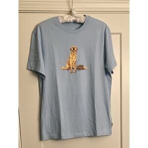 J Crew Men’s Sz M Golden Retriever/Baseball Light Blue SS T-Shirt NWT